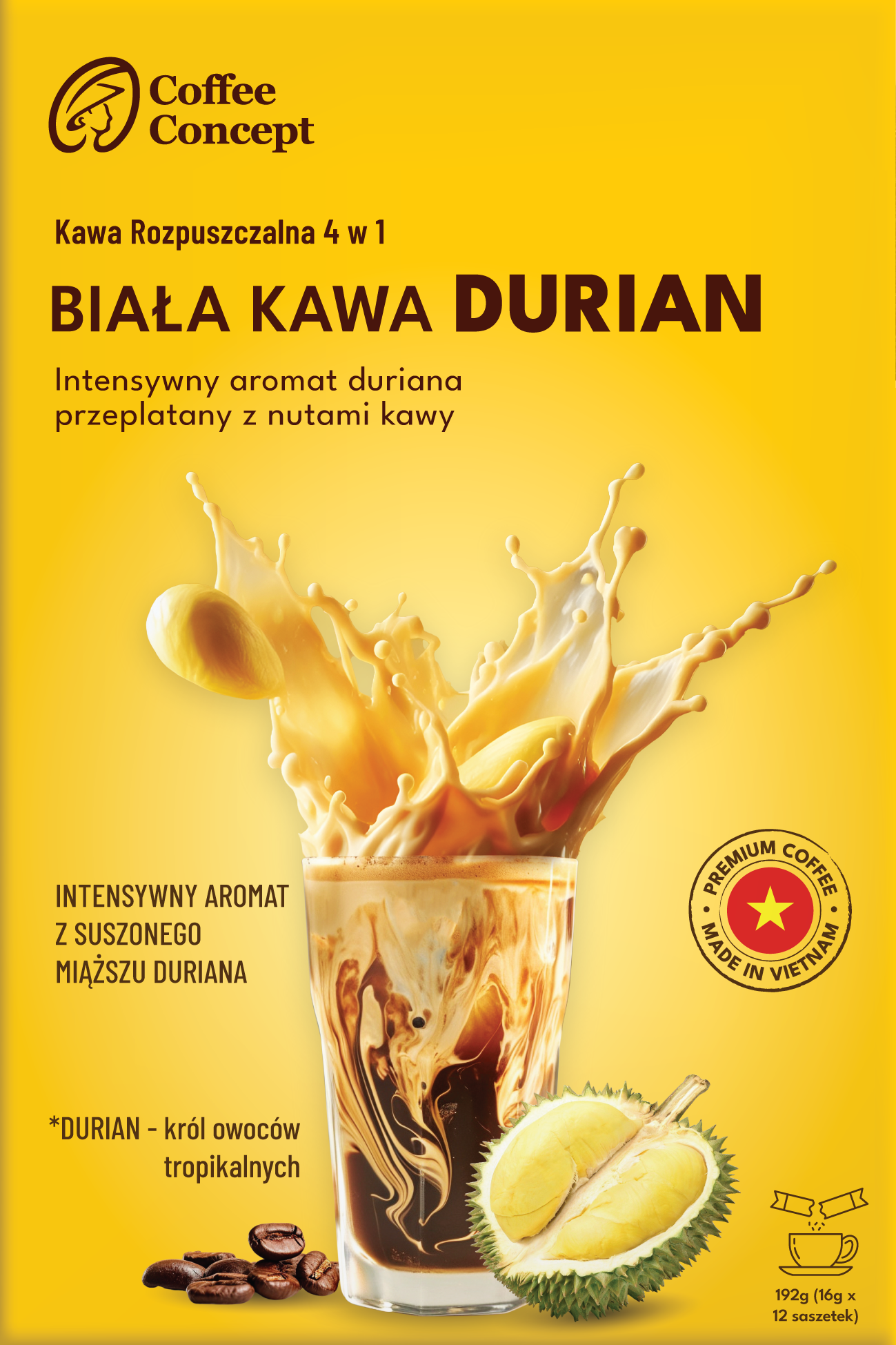 DURIAN - white coffee 4 in 1