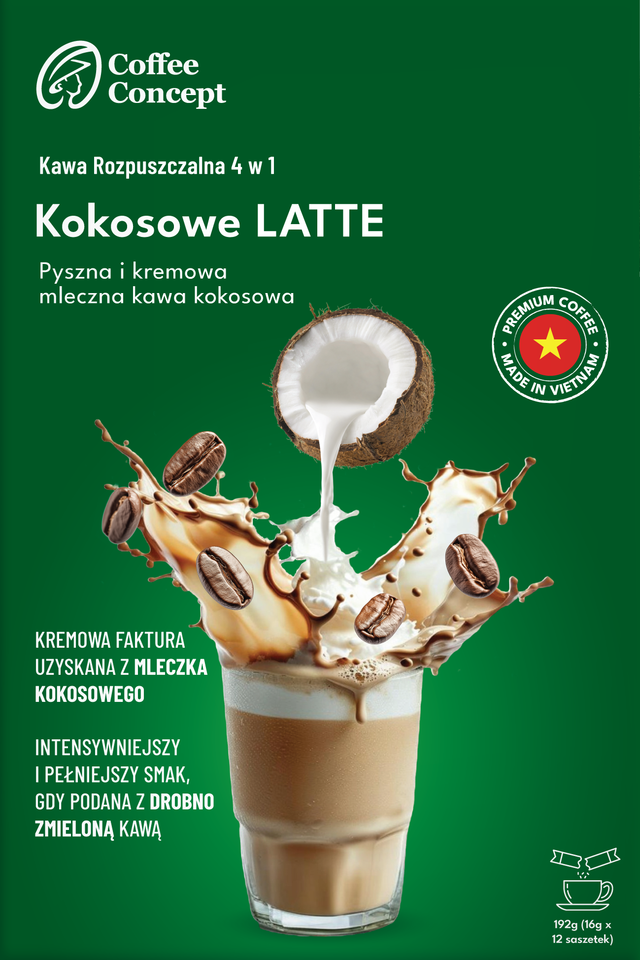 COCONUT - instant coffee 3 in 2