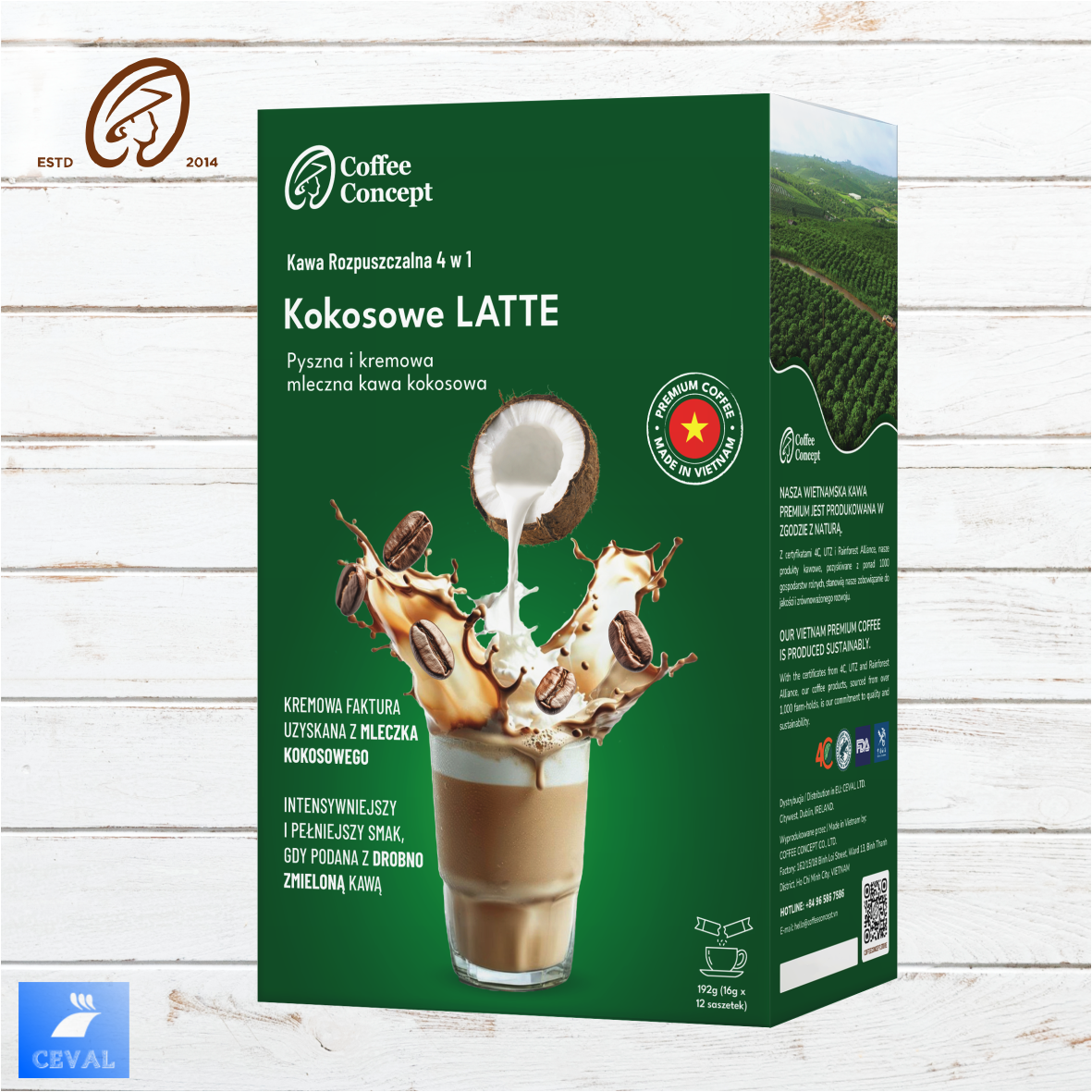 COCONUT - instant coffee 3 in 2